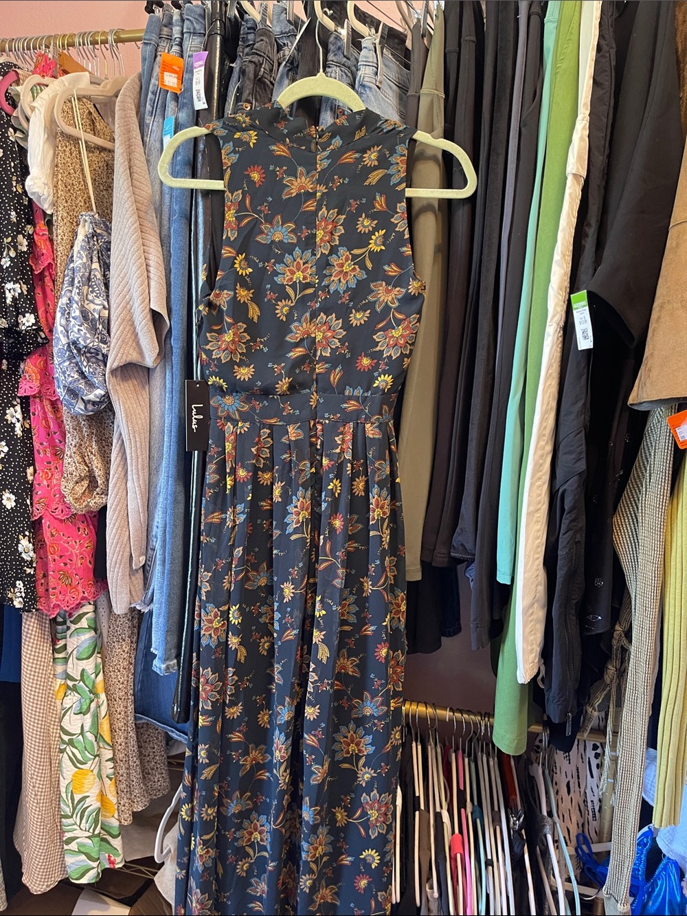Lulu's Black and Brown Floral Maxi Dress - Picture 5 of 5
